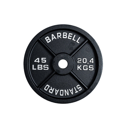 300 lb Cast Iron Olympic Plate + Bar Set
