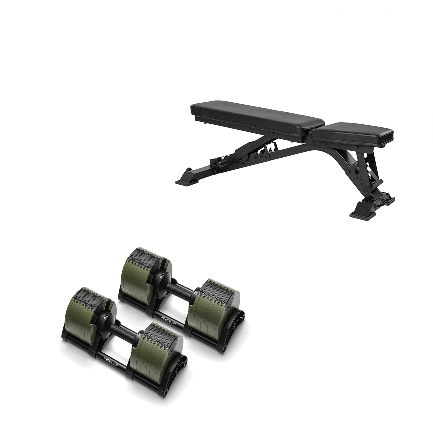 Adjustable Dumbbell Set + Elite FID 2.0 Bench Bundle