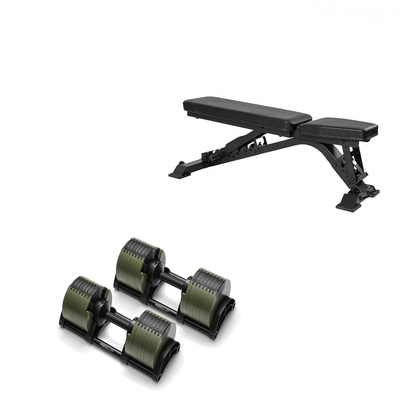 Adjustable Dumbbell Set + Elite FID 2.0 Bench Bundle