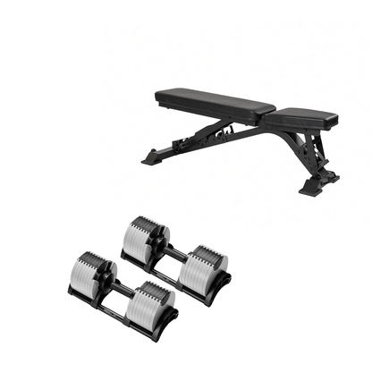 Adjustable Dumbbell Set + Elite FID 2.0 Bench Bundle
