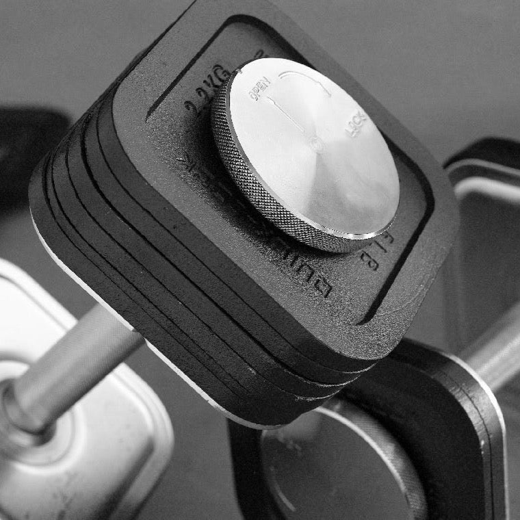 Quick-Lock Adjustable Dumbbell System - 75 lbs Dumbbells + Stand