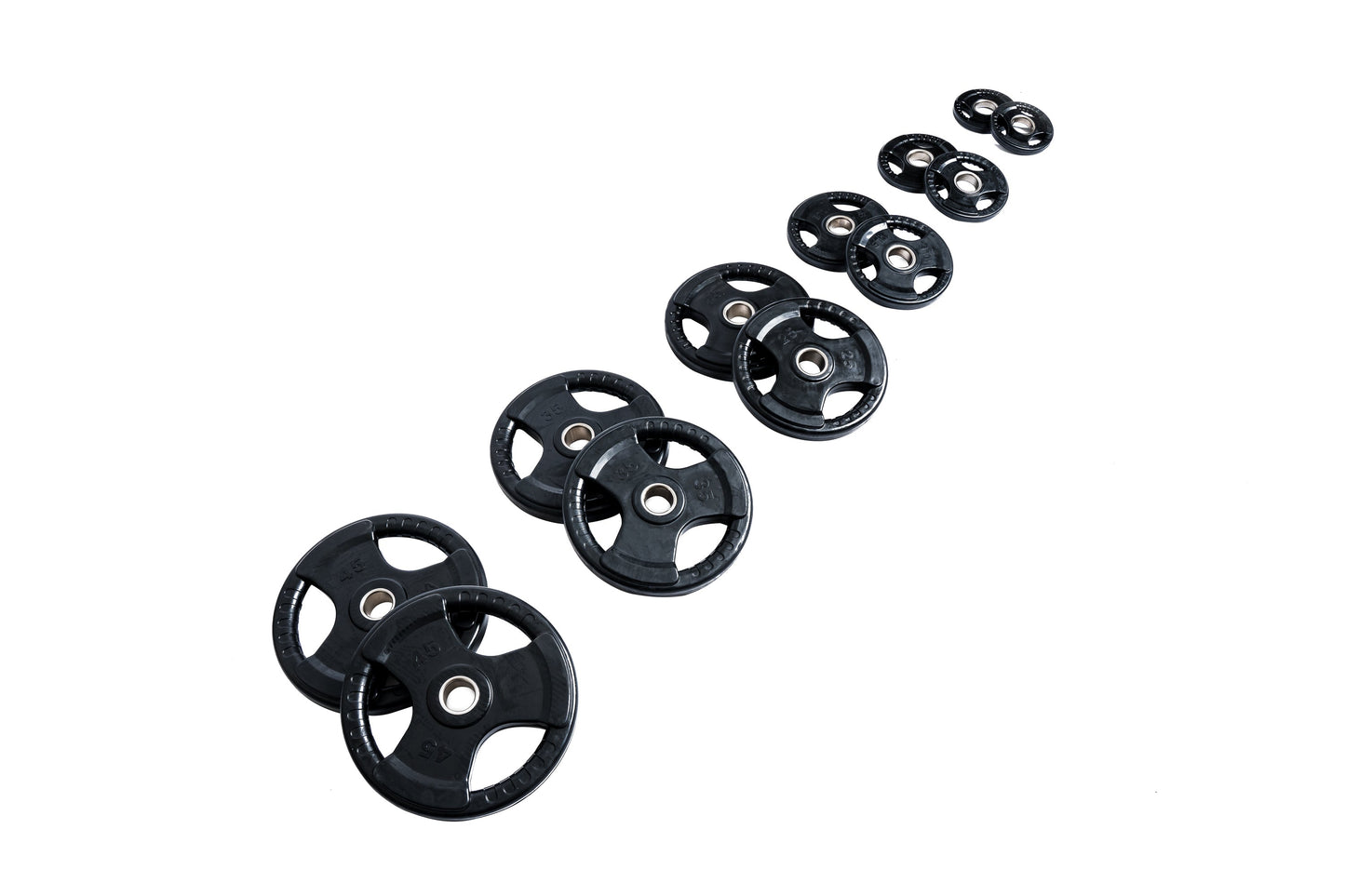 245 lb Rubber Grip Olympic Plate Set