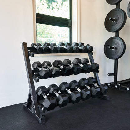 Rubber Hex Dumbbells