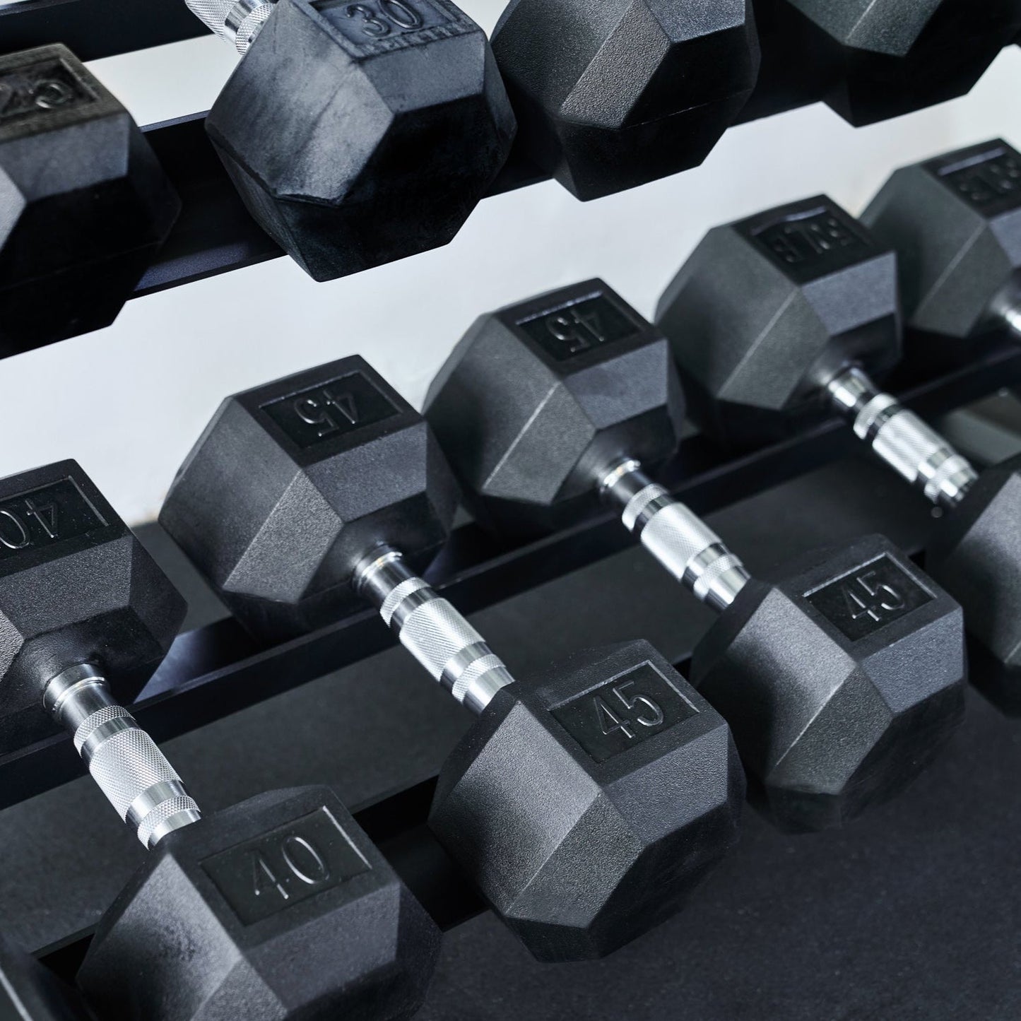 Rubber Hex Dumbbells