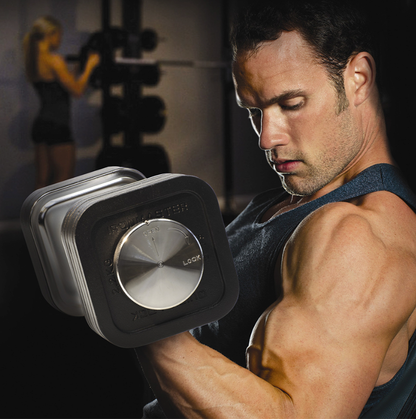 Quick-Lock Adjustable Dumbbell System - 75 lbs