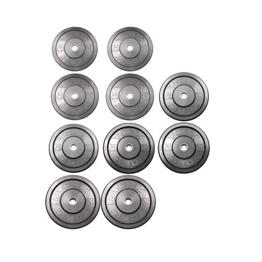 260lb Rubber Training Bumper Plate Set