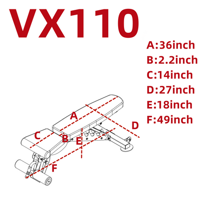 Vertex VX110 FID Adjustable Bench