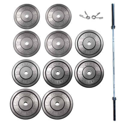 305lb Rubber Training Bumper Plate Set