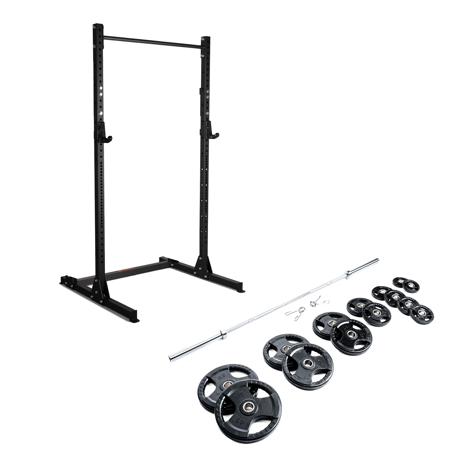 Zenith Half Rack + 300 lb Plate Set Bundle
