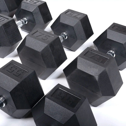 Rubber Hex Dumbbell Set | 55-75 lb