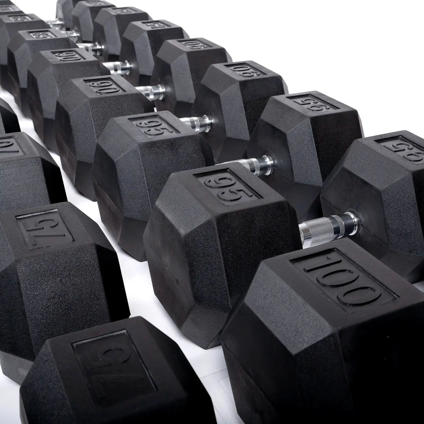 Rubber Hex Dumbbells