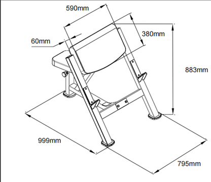 Elite Commercial Preacher Curl Bench