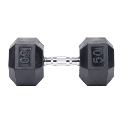Rubber Hex Dumbbell Set | 5-75lb