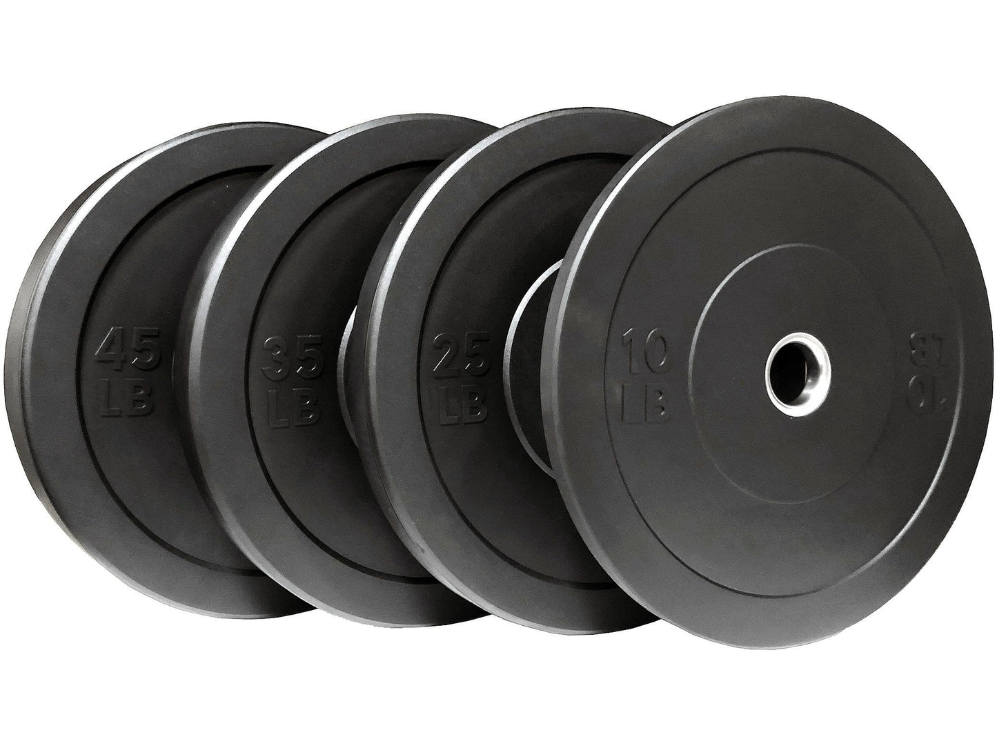 Rubber HD Olympic Bumper Plate + Bar Set